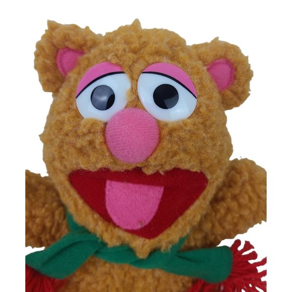 Muppet Babies Fozzie Bear Plush Stuffed Animal Christmas 1987 Vintage - Picture 2 of 7